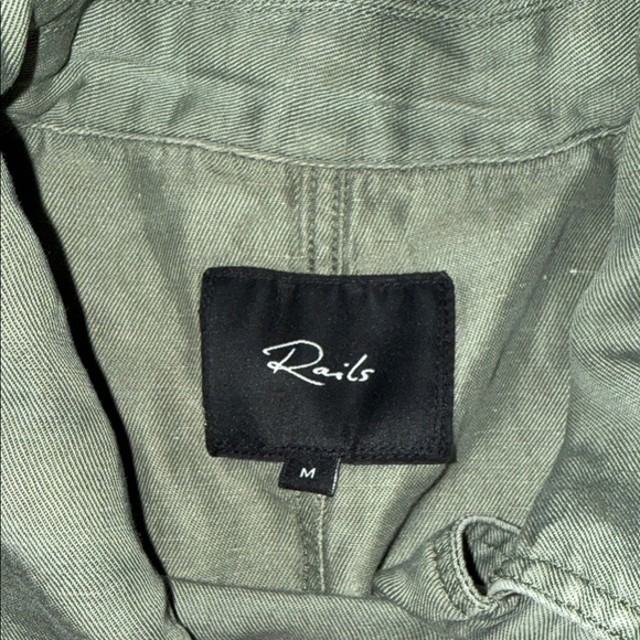 Rails Barclay Linen Blend Button Front Utility Jacket Medium - Picture 2 of 13